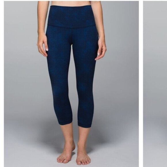 Lululemon Wunder Under Crop II *Print (Roll Down) - S - Picture 1 of 10